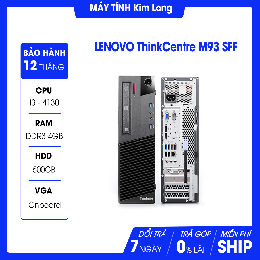 Máy bộ Lenovo M73/83/93 ( CPU I3 4130 : 3.4 GHz, 3M L3 Cache, Socket 1150, 5 GT/s DMI / RAM : 4 GB / HDD : 500 GB / VGA ONBOARD)
